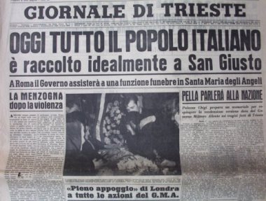 60 anni dai Fatti di Trieste dal 03 al 06 novembre scoccava l'ultima scintilla del Risorgimento Italiano
